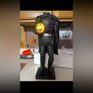 Martha Stewart Black Knight with Glowing Orange Pumpkin